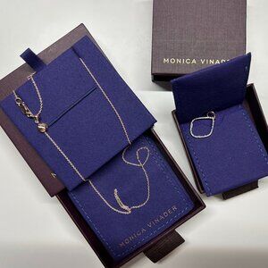 Riva Hoop Diamond Pendant Necklace -- MONICA VINADER